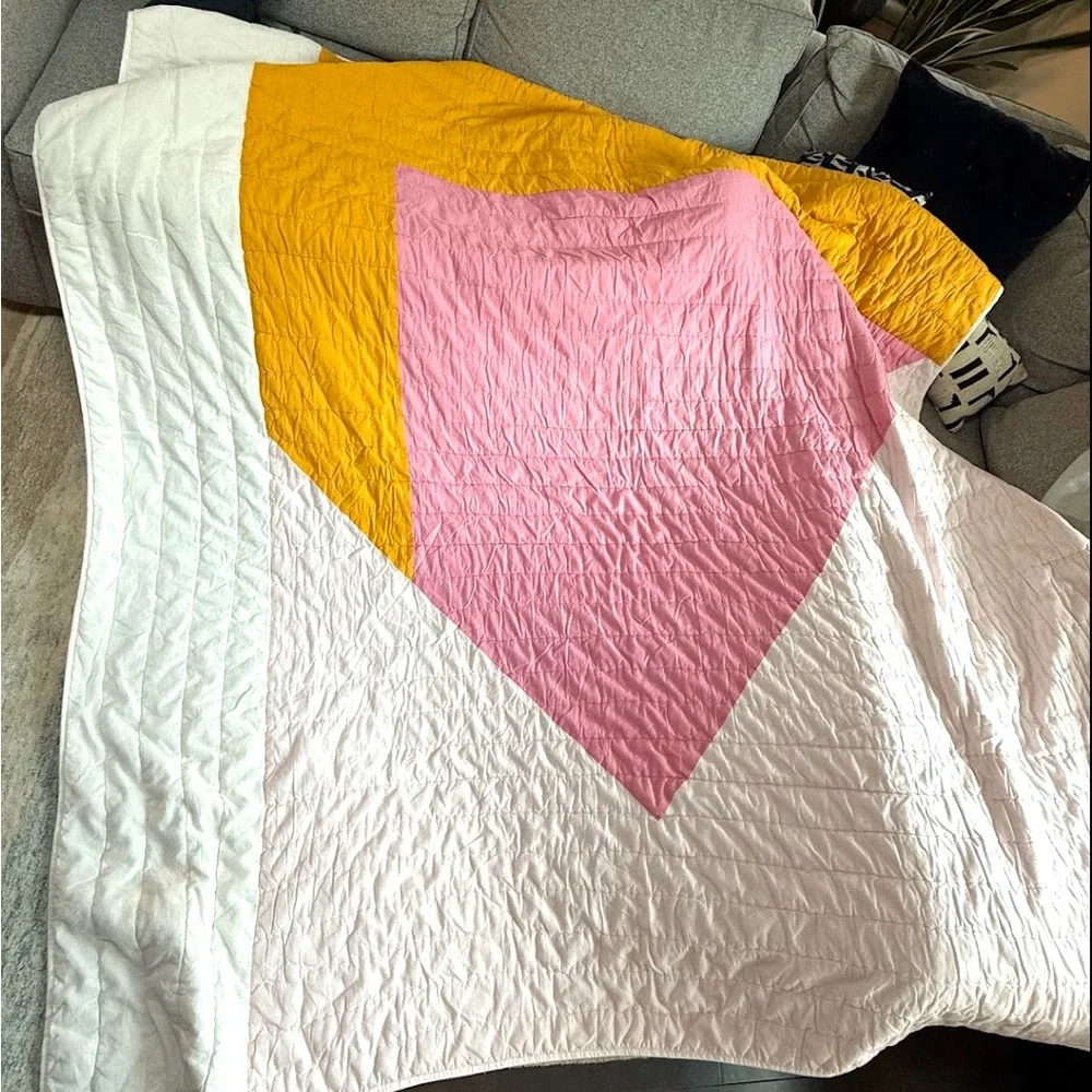 West Elm Kids Airy Cotton Voile Geo Quilt & Shams